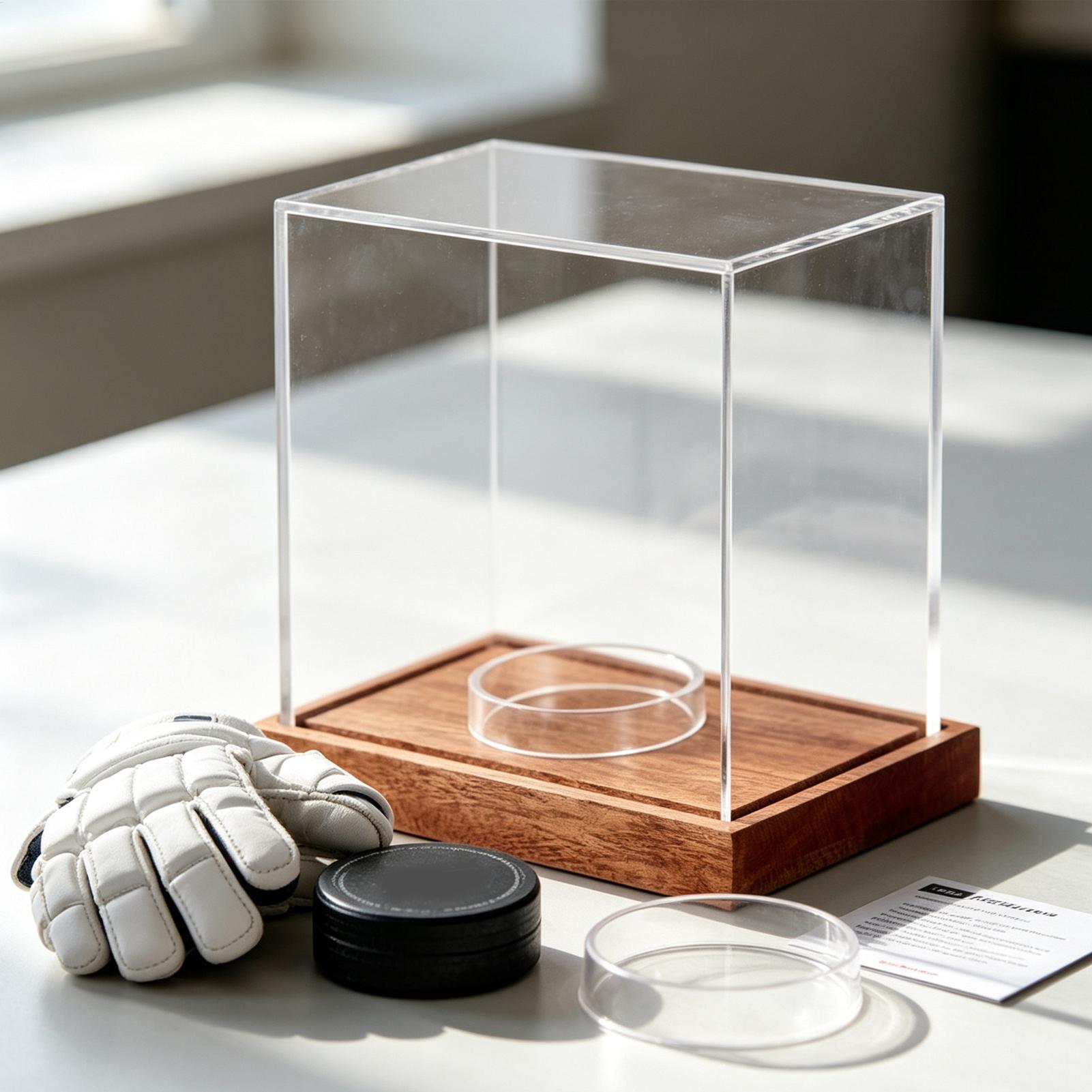 Display Case Acrylic - 하키 퍽 전시용 케이스, 투명한 수집품