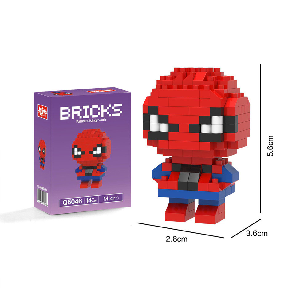 스파이더맨, 아이언맨, 캡틴 아메리카 & 배트맨 Q-버 - Building Block Mini 리뷰 및 가격