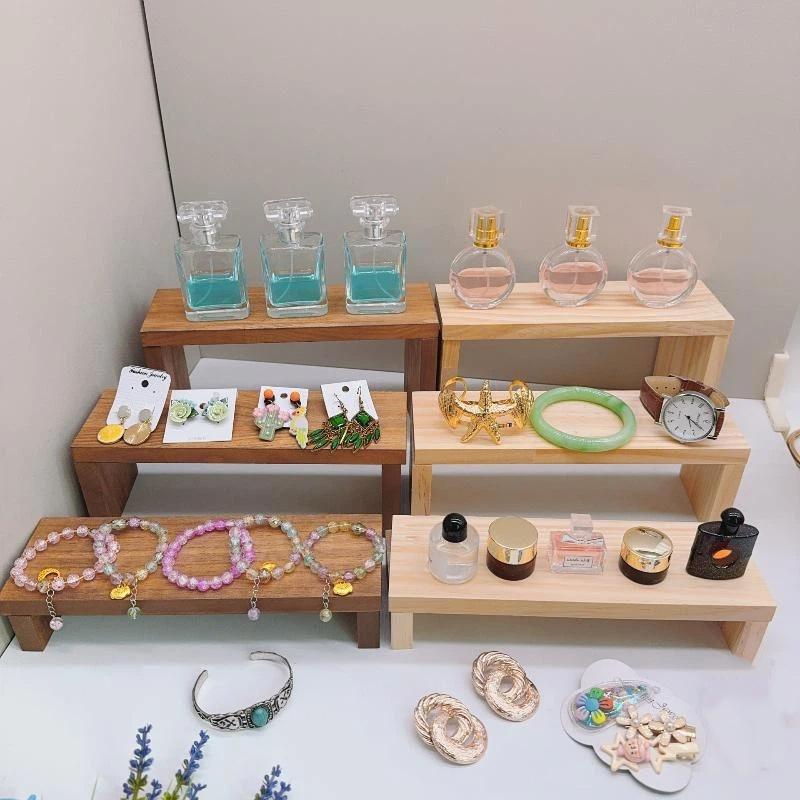 직사각형 나무 소재의 주얼리 진열대, 나무 선반, 전시 - Display Risers Set 리뷰 및 가격