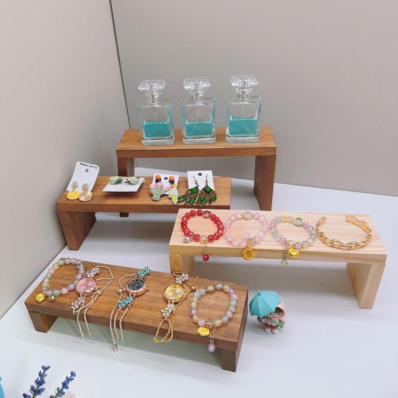 직사각형 나무 소재의 주얼리 진열대, 나무 선반, 전시 - Display Risers Set 리뷰 및 가격
